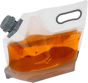 Restaurantware Cater Tek 1/2 Gallon Water Containers 2 Drink Bags - Collapsible Includes Tamper-Evident Caps Clear Plastic Beverage Bags For Catered Events Camping or Hiking Durable Handle