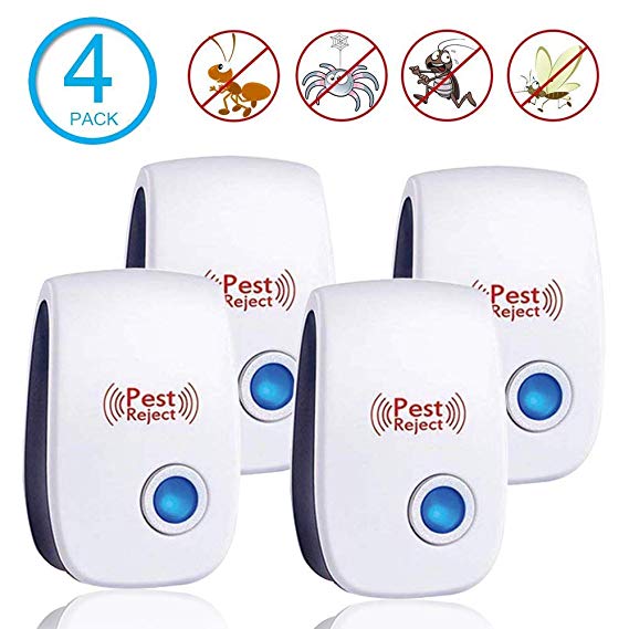 Ultrasonic Pest Repeller Plug in Pest Control - Electric Mouse Repellent Repellent for Mosquito, Mice, Rat, Roach, Spider, Flea, Ant, Fly, Bed Bugs, Cockroach - No Traps Poison & Sprayers