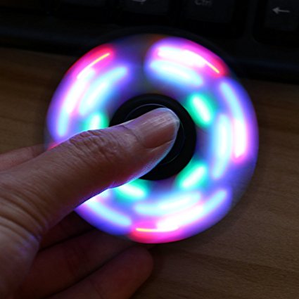 Fidget Spinner[ LED Light], Koolife Glow Hand Spinner Relieve Stress Toy- Perfect for ADD, ADHD, Anxiety and Autism Adult Children - Include Protect Case