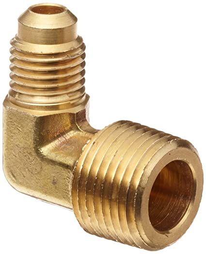 Anderson Metals-54049-0812 Brass Tube Fitting, 90 Degree Elbow, 1/2" Flare x 3/4" Male Pipe