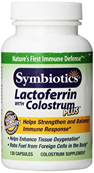 Symbiotics Lactoferrin with Colostrum  Plus, 120- Capsule Bottle