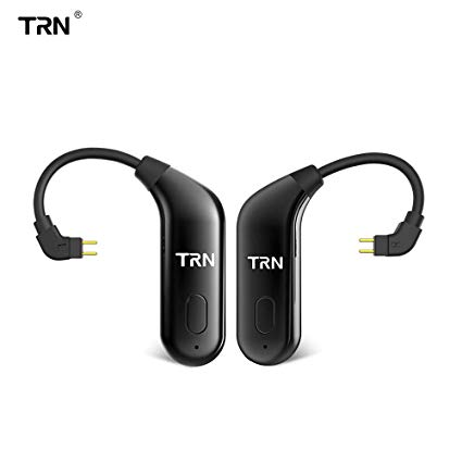 TRN BT20 Bluetooth V5.0 Ear Hook 0.75mm 2Pin Connector Earphone Bluetooth Adapter for KZ ZS10 ZS5 ZS6 ZST ES3 ZSR TF10 TF15 SF3 SF5 UHP336 5PRO TRN V10 V20 V60 V80 IM1 Earphones