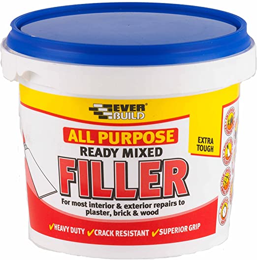 Everbuild All Purpose Filler, Fast Drying Filler for Instant Repairs to Minor Imperfections, White, 600 g