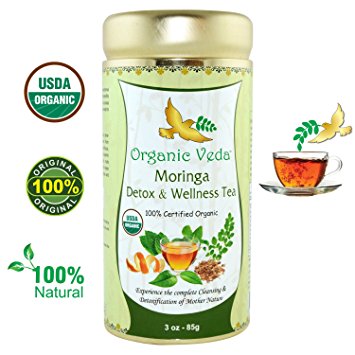 Organic Moringa Detox and Wellness Loose Tea - Exotic Organic Blend of Superior Moringa Leaf Tea - 100 % Organic and Natural . The Real Moringa Tea.