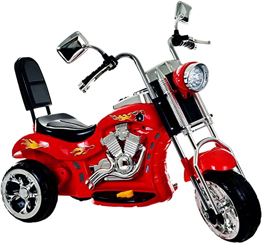 Ride on Toy, 3 Wheel Trike Chopper Motorcycle for Kids by Lil' Rider - Battery Powered Ride on Toys for Boys and Girls, 2 - 4 Year Old - Red