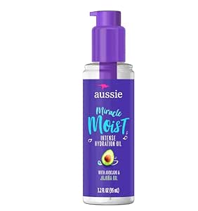 𝓐𝓾𝓼𝓼𝓲𝓮 Miracle Moist Intense Hydration Oil with Jojoba Oil, for Dry and Damaged Hair, 3.2 fl oz (pack of 1)