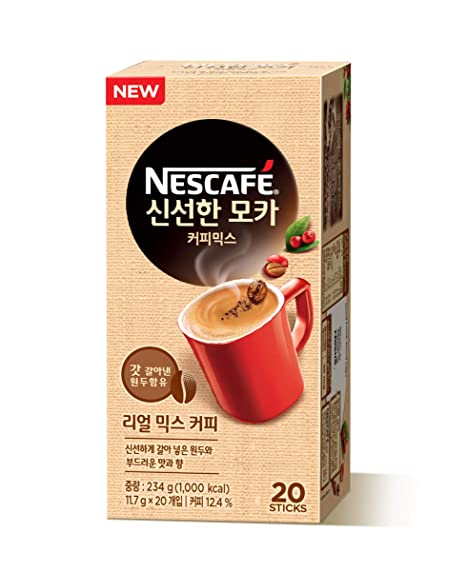 NESCAFE Instant coffee - Nescafe Fresh Mocha Coffee Mix 20 packets - 0.41 oz (11.7g), NET 8.25 oz (234g)