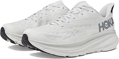 Hoka Men's Clifton 9 Sneaker, Nimbus Cloud/Steel Wool, 11.5