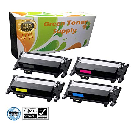 GTS Green Toner Supply Compatible 4 Color Laserjet Toner Cartridges for Samsung CLP-365, CLP-365W, CLX-3305FN, CLX-3305FW, CLX-3305W