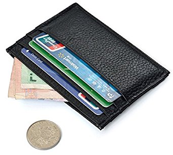 Handmade Genuine Leather Unisex Slim Card Case Card Holder Compact Wallet