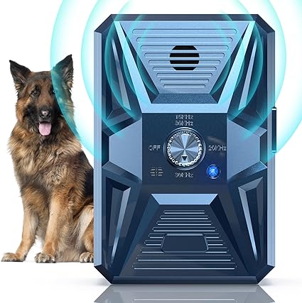 Anti Barking Device Blue, 3 Levels Dog Barking Control Devices, 33FT Range Auto Dog Bark Deterrent Stop Dog Barking Trainer, Recharge Dog Silencer Bark Box for Puppy Small Medium Large Dogs