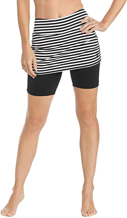 Coolibar UPF 50  Women's Shorebreak Skirted Swim Shorts - Sun Protective