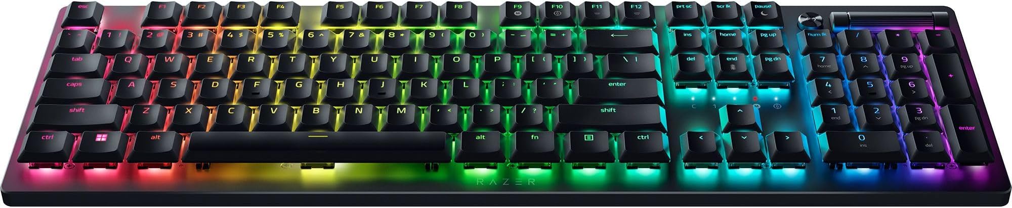 Razer DeathStalker V2 Pro (Red Switch) - Wireless Low-Profile Optical Gaming Keyboard (Linear Optical Switches, HyperSpeed Wireless, Bluetooth 5.0, Laser-Etched Keycaps) US Layout | Black