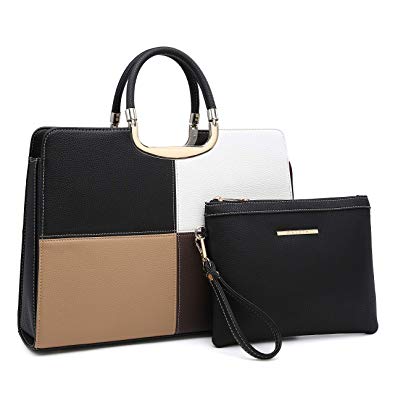 Women's Fashion Handbag Ladies Tote Shoulder Bags Satchel Purse Top Handle Work Bag with Matching Wallet