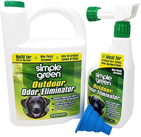 Simple Green Outdoor Pet Odor Eliminator 1 Gallon & 32 oz - Bundle Set