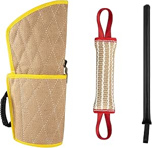 Dog Training Bite Sleeve,Dog Training Arm with Whip Agitation Stick,Double-Layer Dog Bite Sleeve,Professional Dogs Training Protection Biting Sleeve for Puppy,Pitbull German Shepherd (Double-Layer)