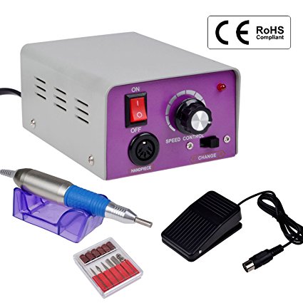 CO-Z Professional Electric Nail Drill Machine Kit for Acrylic Manicure Pedicure (purple)