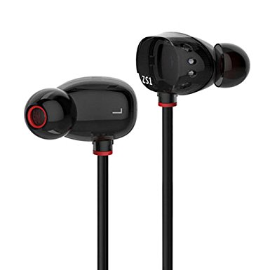 iwish New Arrive KZ-ZS1 Dual Driver Super Bass Noise Cancelling 3.5 mm Sport In-Ear Monitors Earphone Headphones Without Microphone for Phone iPod MP3