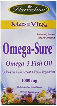 Paradise Herbs Medvita Omega Fish Oil 30 Vgels