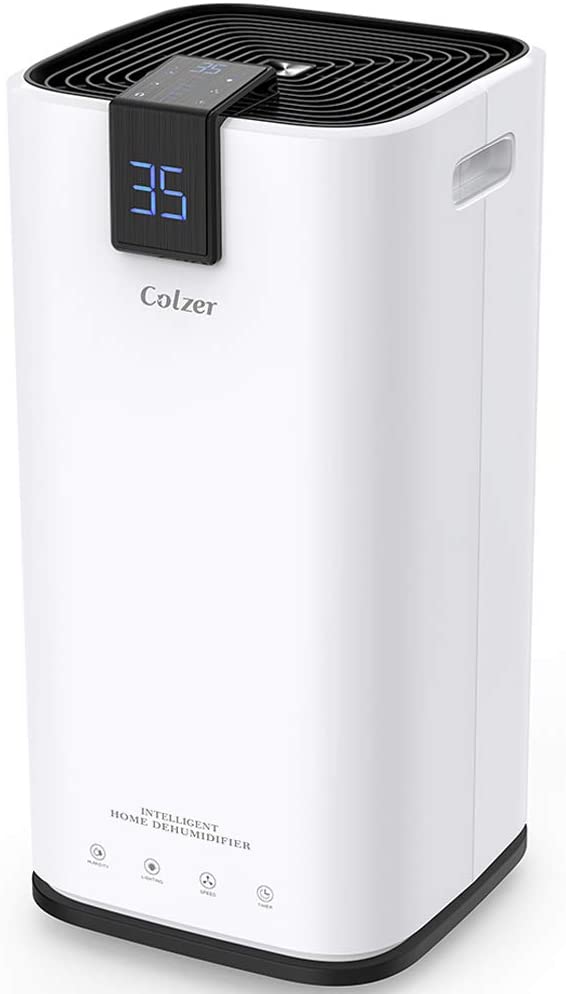 COLZER 4,000 SQ FT Home Dehumidifiers for Basements & Large Rooms, 70 Pints Large Removal Capacity with 7.4-Pint Water Bucket & Continuous Drain Hose for Self-draining