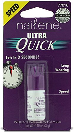 Nailene Ultra Quick Nail Glue 0.10 oz (Pack of 2)