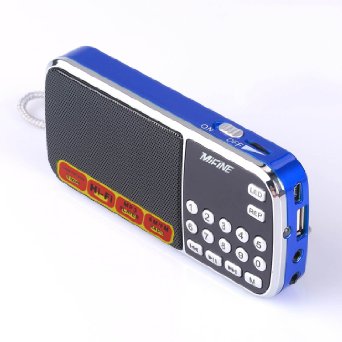 Mifine Q88 Portable Am/fm Mp3 Radio Speaker (Blue)