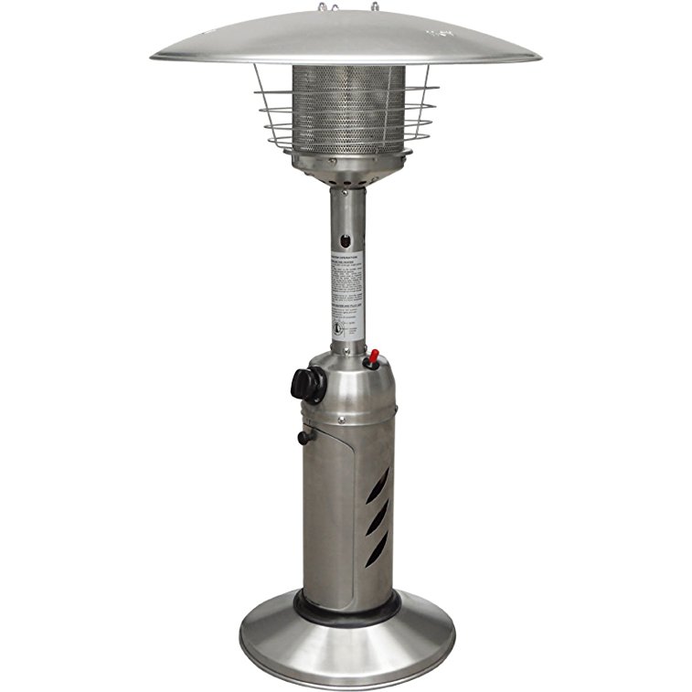 Hanover HAN0203SS Mini Umbrella Tabletop Propane Patio Heater