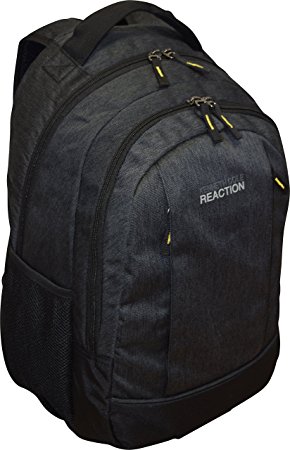 Kenneth Cole R-Tech Double Compartment Backpack With 17" Laptop Pocket, Charcoal