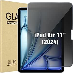 ProCase 1 Pack Screen Protector for iPad Air 11 inch M2 2024 (6th Generation), Privacy Anti-Spy Tempered Glass Film for iPad Air 6 A2902 A2903 A2904