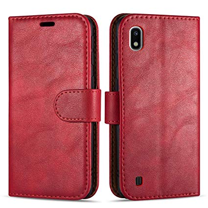 Case Collection Premium Leather Folio Cover for Samsung Galaxy A10 Case (6.2") Magnetic Closure Full Protection Design Wallet Flip with [Card Slots] and [Kickstand] for Samsung Galaxy A10 Phone Case