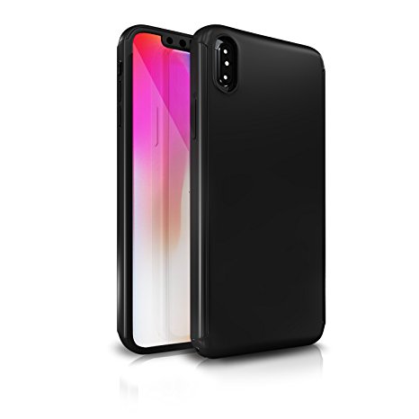 iPhone X Case,HTOCINQ 360 Degree Ultra Thin Hard Plastic Full Body Protection Anti-Scratch Resistant Case with Tempered Glass Screen Protector and waterproof case for iPhone X