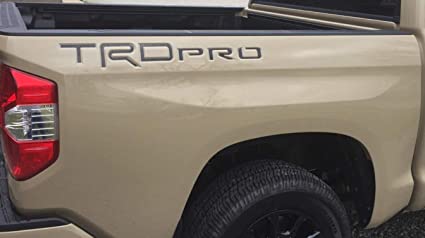 BDTrims Truck Bed Raised Letters Compatible with Tundra TRD Pro 2014-2020 Models - Both Sides (Matte Black)