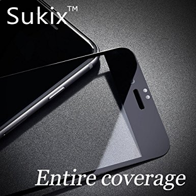 Sukix iPhone 7 Plus Screen Protector Full Coverage Tempered Glass Screen Film Protector for Apple iPhone7 Plus 5.5"(Black)