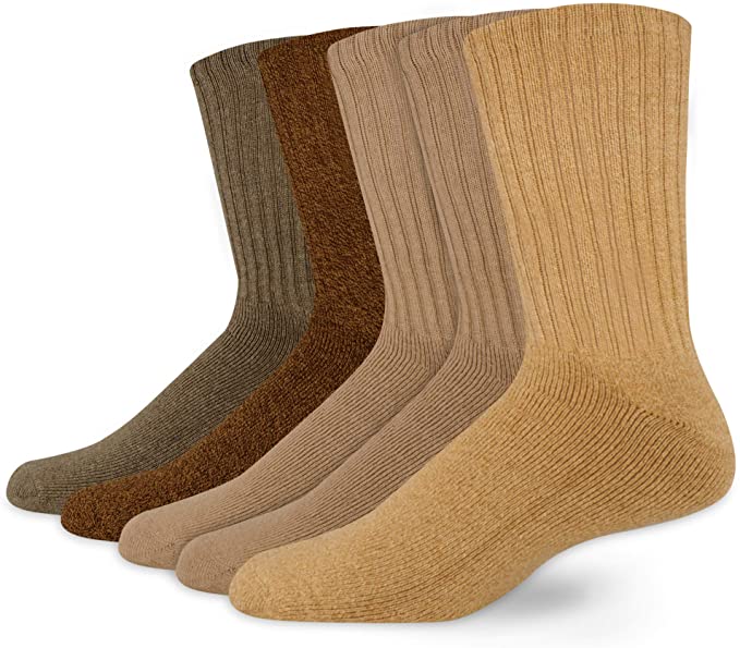 Dockers mens 5 Pack Cushion Comfort Sport Crew Socks Casual Sock