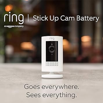 Certified Refurbished Ring Outdoor Camera Battery (Stick Up Cam) | HD wireless outdoor Security Camera 1080p Video, Two-Way Talk, Wifi, Works with Alexa | alternative to CCTV system