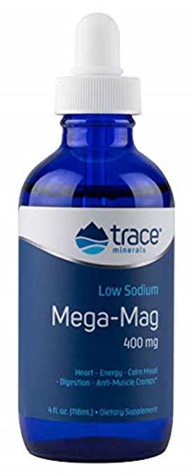 Trace Minerals Liquid Mega-Mag, 400 mg, 4 Ounce