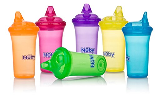 Nuby No-Spill Cup with Dual-Flo Valve, 9 Ounce, Colors May Vary
