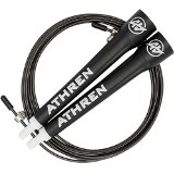 FLASH SALE Jump Rope - Premium Quality Crossfit Jump Rope - Better Workouts - Adjustable Speed Rope - Suitable for Boxing Double Unders WOD Fitness Crossfit MMA - Athren