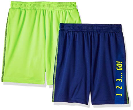 Spotted Zebra Boys' 2-Pack Active Mesh Shorts