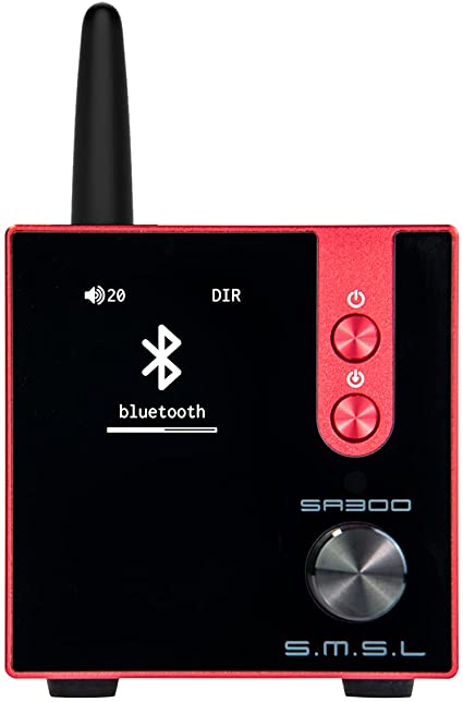 S.M.S.L SA300 Uses Infineon's new technology class D power amplifier chip，Bluetooth 5.0 With Remote Control (red)