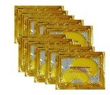 Hitece Anti Aging Crystal 24K Gold Powder Gel Collagen Eye Masks Sheet Patch 10 Pairs