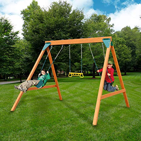 Swing-N-Slide PB 8360 Ranger Wooden Swing Set with Swings