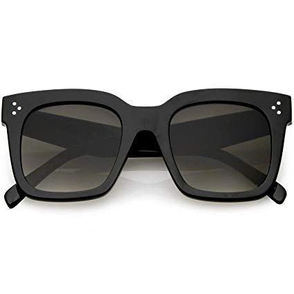 zeroUV - Retro Oversized Square Sunglasses for Women with Flat Lens 50mm