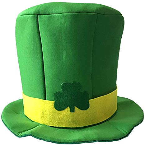 St. Patrick's Day Hat Shamrock Hat Green Top Hat for Women/Men/Kids St Patrick's Day Irish Themed Party Accessory