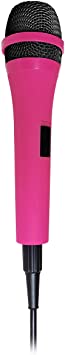 Pink & Black, Karaoke Machine Uni-Directional Dynamic Microphone with 10-Foot Cord, 1