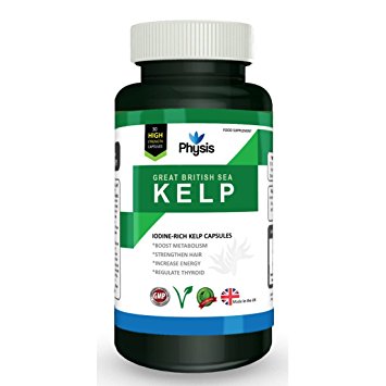 Physis Great British Sea Kelp | Ethically Sourced | High Strength 600mg | Rich In Vitamins And Nutrients | Aids Weight-Loss | Reduces Fat Absorption | Nourishes And Moisturises Skin | Anti-Ageing | Improves Energy | Balances Body PH | Suitable For Men and Women | 1 Month Supply | 100% Money Back Guarantee.