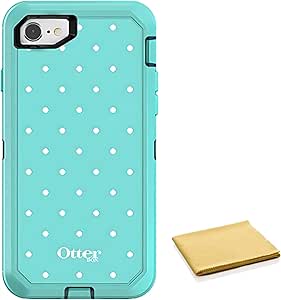 OtterBox Defender Series Case for iPhone SE (3rd and 2nd Gen) & iPhone 8/7 (Only - Not Plus) with Cleaning Cloth - Case Only - Non-Retail Packaging - Mint Dot