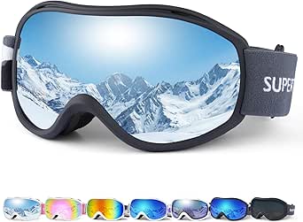 Supertrip Ski Goggles Men Women Anti-Fog Snow Goggles UV Protection Snowboard Goggles for Adult Youth