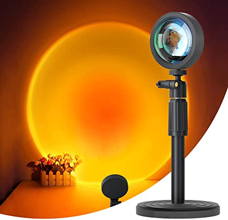 Sunset Lamp Projector LED Night Light Xpassion 90 Degree Rotation USB Projection Lamp Romantic Visual LED Lights for Home Party Living Room Bedroom Decor