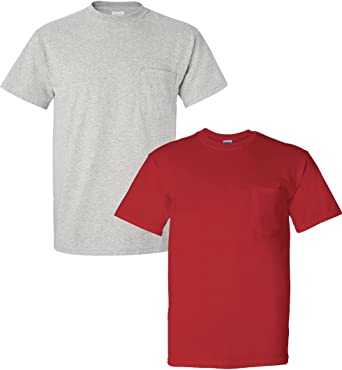 Gildan Adult DryBlend Workwear T-Shirts with Pocket, 2-Pack